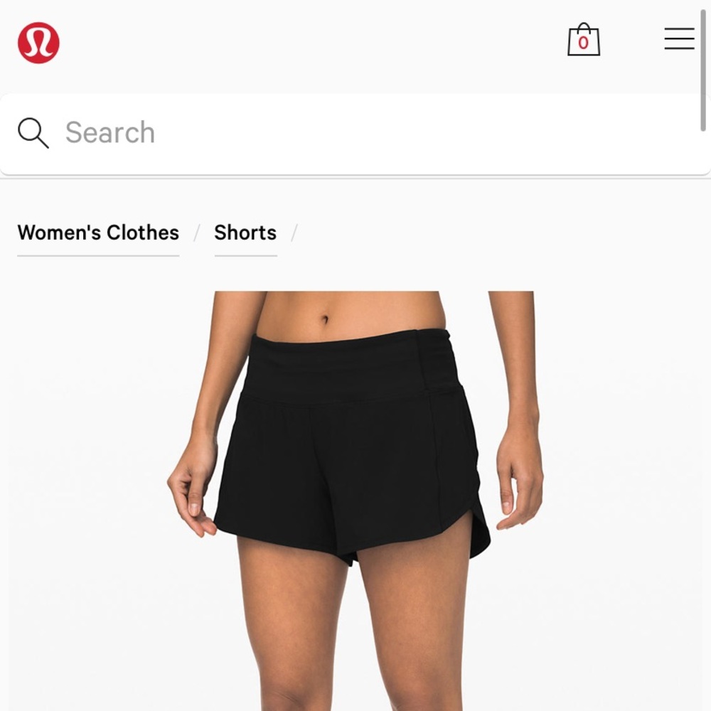 Lululemon Speed Up Short Long 4 Inch Updated Fit